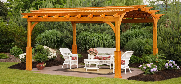 Cedar Wood Pergola Installation in Monrovia, CA