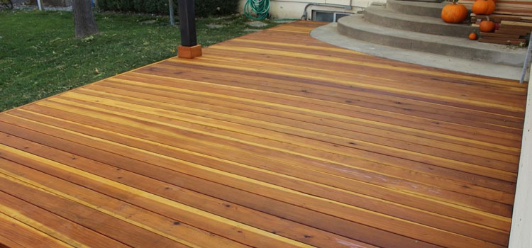 Smooth Redwood Decking in Monrovia, CA